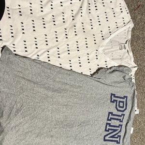 Victoria secret pink shirt bundle. Size large.
